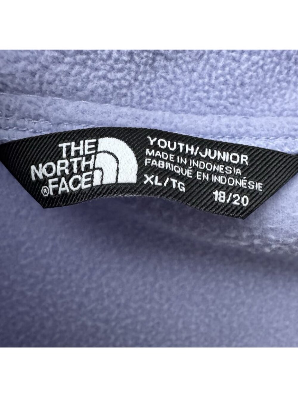 The North Face Youth XL 18/20 Lavender Fleece Jacket Full Zip Purple - Picture 7 of 10